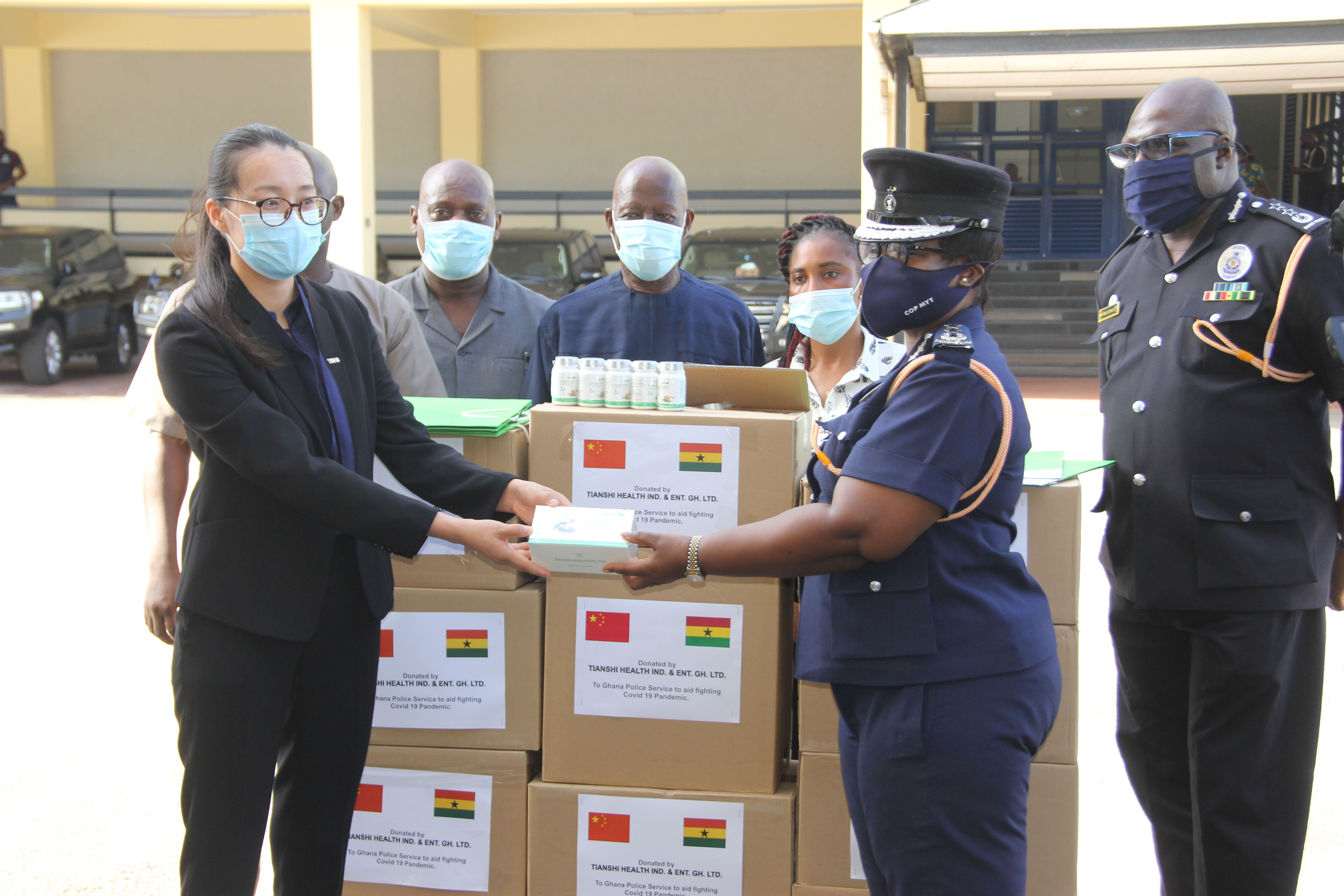 Chinese company supports Ghana Police Service with immune boosters