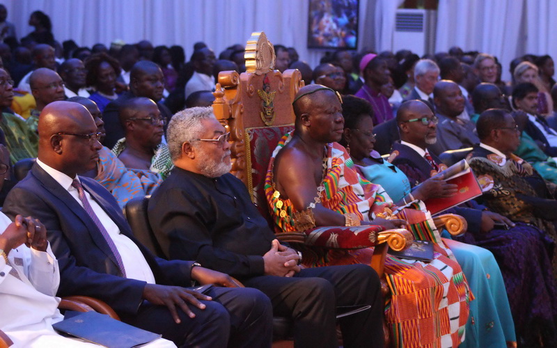 President Rawlings  Otumfuo Osei Tutu II and other dignitaries at the event1