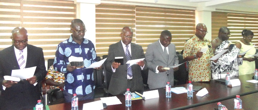 New Board of ECG being sworn in.