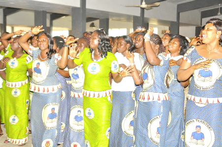 Some members of the Womenâ€™s Ministries, singing and dancing during the congress. 