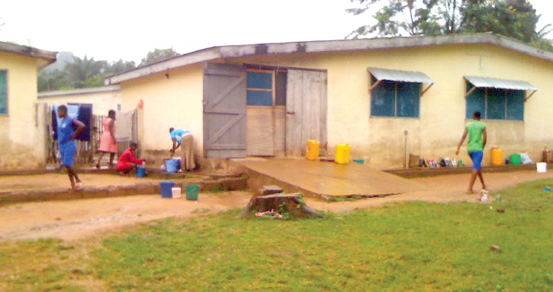 Picture shows one of the staff bungalows which the female students use as their dormitory.