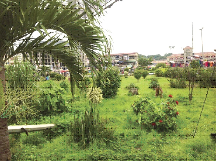 The front view of the Adehyeman Gardens.­­­­­­­­­­­