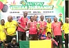 Some of the winners displaying their trophies