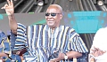 John Mahama (right) cheering dancers at the event