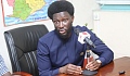 Nana Kwame Bediako (left), Leader of the New Force Movement, explaining a point to Franklin Sowa (middle), Director, Marketing and Sales, GCGL, and Samuel Doe Ablordeppey (right), News Editor. Picture: SAMUEL TEI ADANO