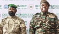 Mali's leader, Col Assimi Goïta (L) and his Nigerien counterpart Gen Abdourahamane Tiani (R) pictured in July when they met, along with Burkina Faso's leader, in July