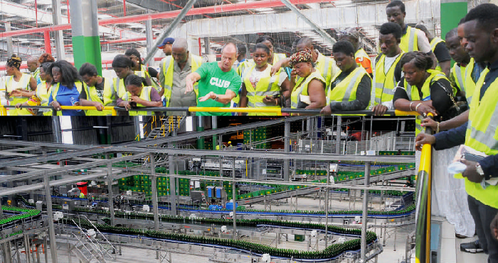 Retailers viewing the packaging hall