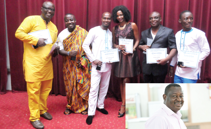 Graphic Group Award winners from left: Messrs Aklorbortu, Baah, Adano, Ms Kwei, Mr Ahiabor and  Mr Adombilla.