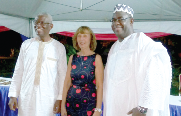 Nii Osah Mills (left) together with Mrs Margita Fuchsova (middle) and Dr Karl Laryea at the event