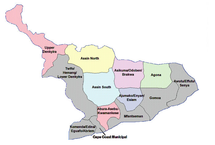 Ghana Central Region Map Which Direction Will Central Region Swing? - Graphic Online