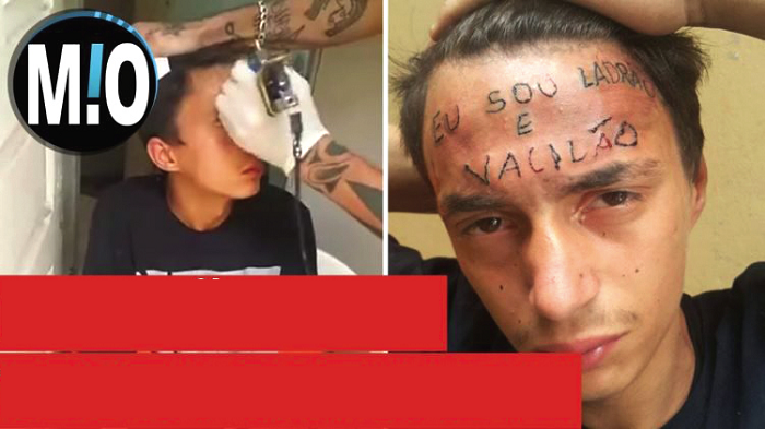  The tattoo on his forehead served as punishment