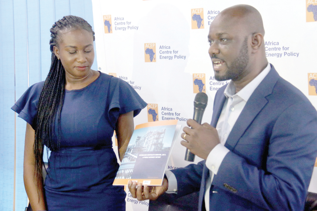 Mr Ben Boakye (right) was joined by Ms Rushaiya Ibrahim-Tanko, Accountability Advisor at STAAC Ghana, to launch the report