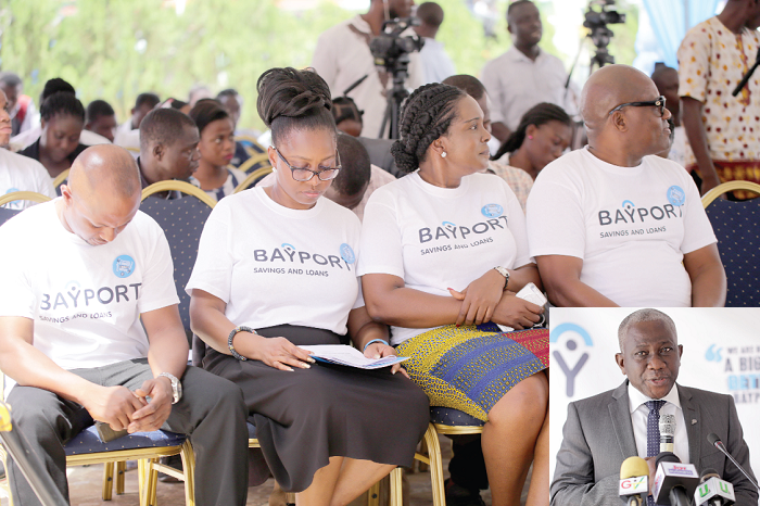 Mr Kofi Adu (inset) addressing the conference