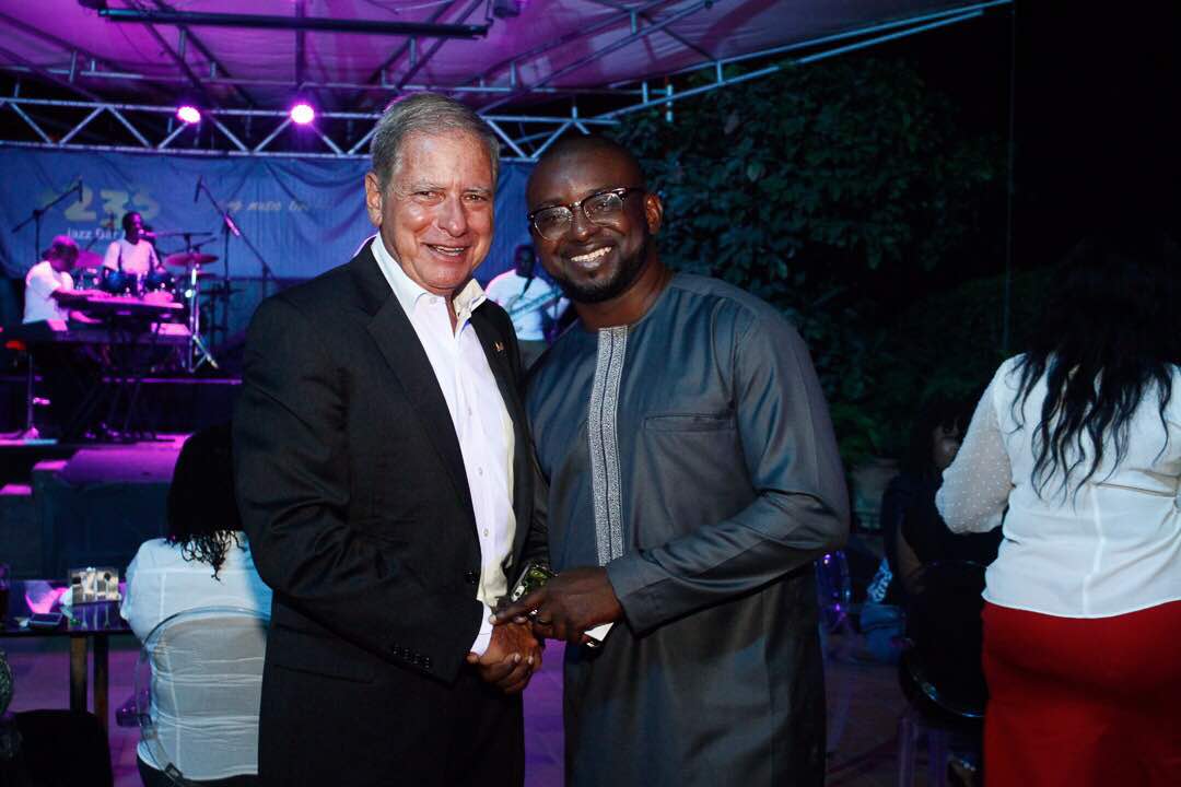 Mr Jacques Blinbaum, CEO Global Tech Solutions and Partner Mr Moses Kanduri, (R), COO, Alexpay 