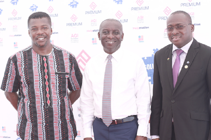 Mr Boadi (middle) in a pose with other officials after the launch