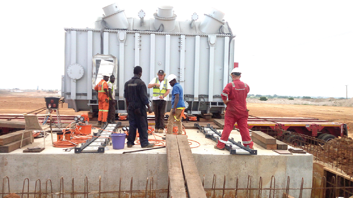 Work is progressing on the 396MVA power distribution power station at Dawa near Ada