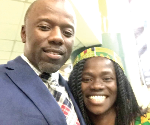 Martha Bissah (right) with her coach, Malcolm Watts