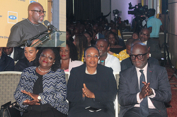  Mr George Andah (inset), a Deputy Minister of Communications, addressing participants in the event. Pictures: MAXWELL OCLOO