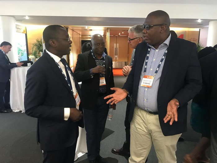 The Petroleum Commission's CEO, Egbert Faibille Jnr. (Right) and Dr. Mohammed Amin Adam, Deputy Minister of Energy with responsibility for the petroleum sector.