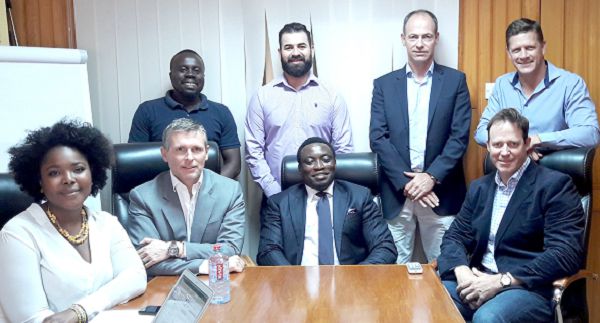  Dr Sam Ankrah (seated 2nd right) with other members of the board of the JV company