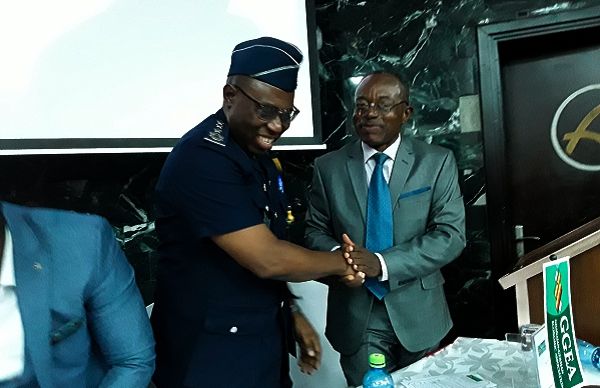 Mr Stephen Antwi (right) interacting with Mr Yakubu Seidu after the event.