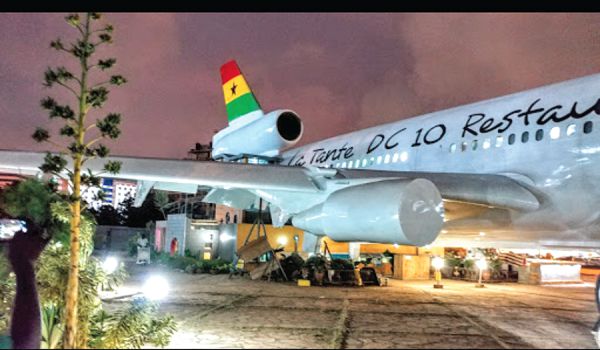 Formerly a national carrier,it has been turned into a restuarant  