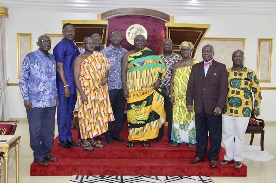 GIADEC Board and Management pay courtesy call on Okyenhene