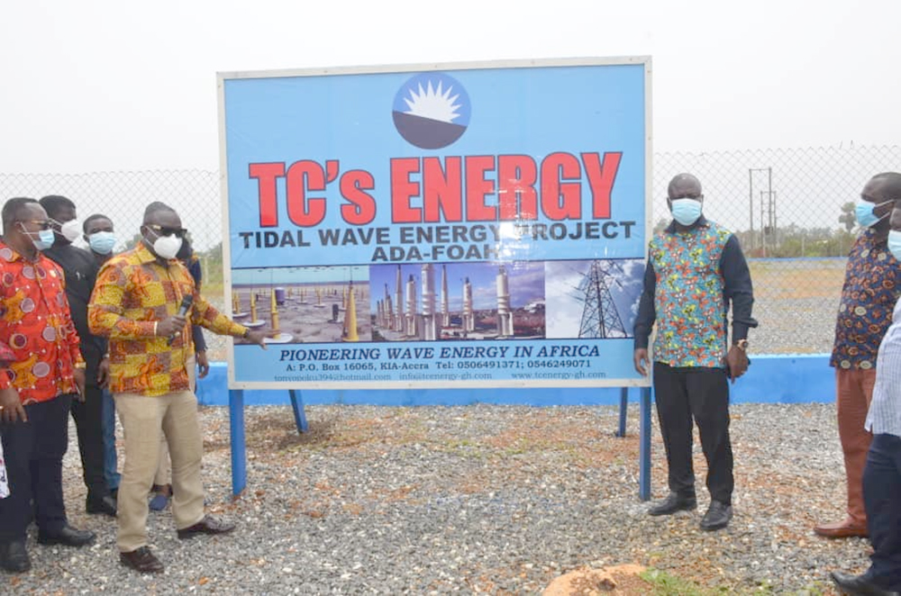 Prof Alex Dodoo (right) and Mr Anthony Opoku (left) after they inspected the facility 