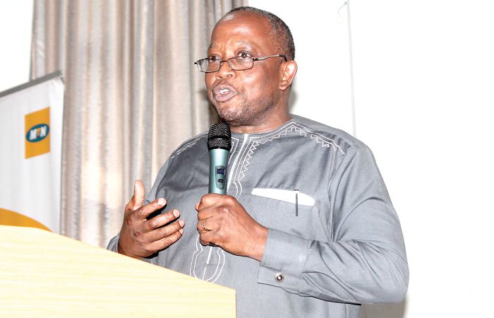  Mr Daniel Yaw Domelevo (left), speaking at the 71st New Year School and Conference.  Picture: Maxwell Ocloo