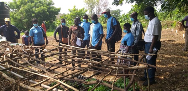 Participants in action during the field trip