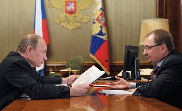 President of Russian Federation, Vladimir Putin and Rector of St. Petersburg University, Nikolay Kropachev