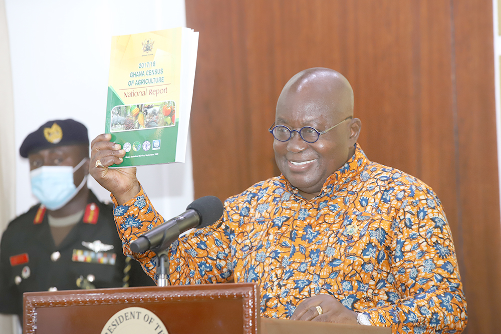 President Nana Addo launching the report