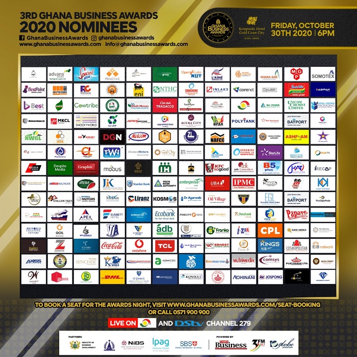 Ghana Business Awards 2020 shortlists 213 companies for honours