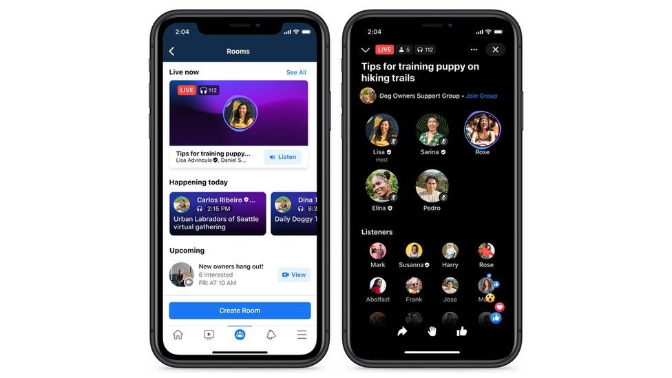 Facebook is introducing Live Audio Rooms as part of a series of new audio experiences on their platform.