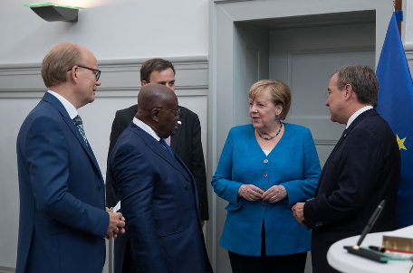 Pix (5) President Nana Addo Dankwa Akufo-Addo (2nd left), with Ms Angela Merkel (2nd right), German Chancellor and other delegates in one of the meetings in Germany. 