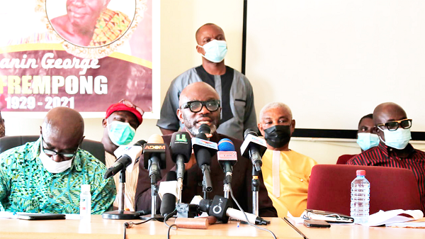 Mr Joseph Obeng addressing journalists. Picture: DELLA RUSSEL OCLOO