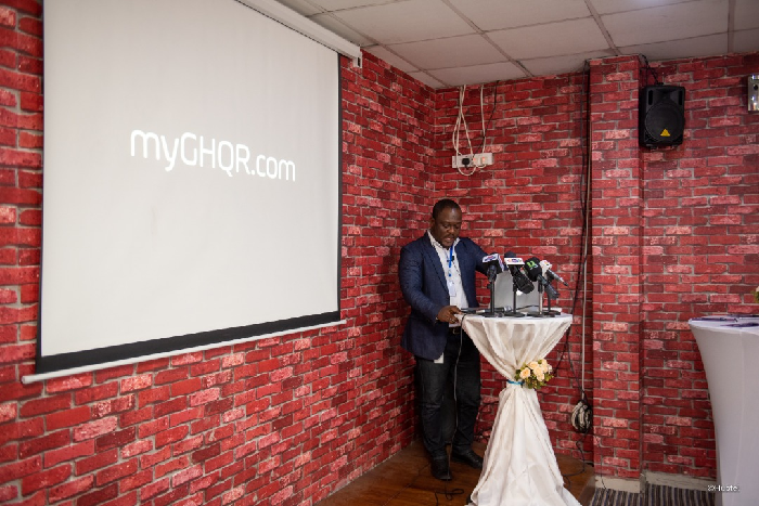 Hubtel’s Head of Products, Patrick Asare-Frimpong launching the app