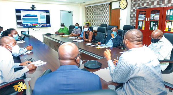 Dr Matthew Opoku Prempeh (arrowed),  Minister of Energy, addressing the meeting