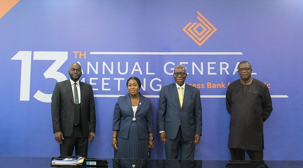 Olumide Olatunji (MD), Helen DeCardi Nelson (Company Secretary), Frank Beecham (Board Chairman) and Dolapo Ogundimu (MD-African Subsidiaries) during the meeting