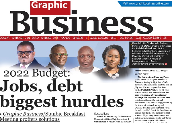 2022 Budget: Jobs, debt biggest hurdles - Graphic Business/Stanbic Breakfast Meeting proffers solutions