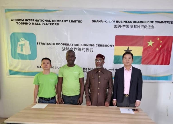 Ghana China Business Chamber of Commerce signs strategic cooperation agreement with TospinoMall Ghana Limited