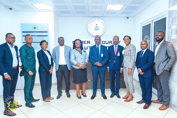 Dr Albert Antwi-Boasiako (5th from right), the acting Director-General, CSA, with COP Maame Tiwaa Addo-Danquah (5th left), the Executive Director, EOCO, and other members of the delegation from the CSA and the EOCO