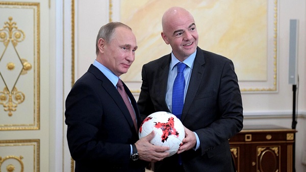 Russia President Vladimir Putin and FIFA President Gianni Infantino have enjoyed a relationship until the recent conflict between Russia and Ukraine
