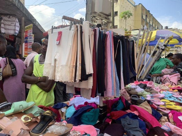 Male dominance in sale of underwear shorts at Kariakoo Market in