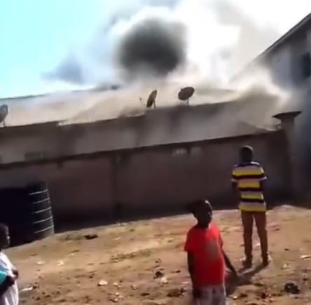 Fire guts Ampem Darkoa hostel facility in Techiman [VIDEO]