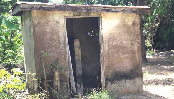 The teachers’ toilet facility now desolate