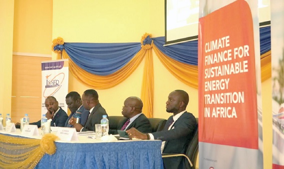 Oluwaseun David-Akindele (right), Ian Mashingaidze (2nd from right), Programme Director, ACBF, Prof. Kenneth Amaeshi (middle), School of Transnational Governance – EUI, at the conference