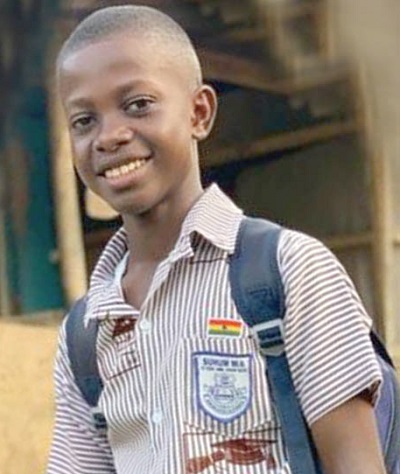 Master Isaac Obeng, smiling at a bright future