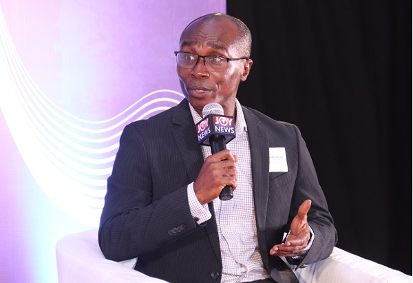 Dr Patrick Asuming, Finance and Economics Lecturer, University of Ghana, speaking during the Graphic Business/Stanbic Bank Breakfast Meeting in Accra. Picture: ELVIS NII NOI DOWUONA