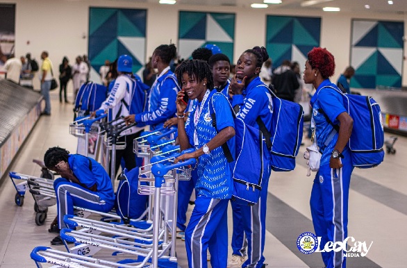 PHOTOS: Ampem Darkoa Ladies Arrive Home After WAFU Zone B Cup Triumph ...